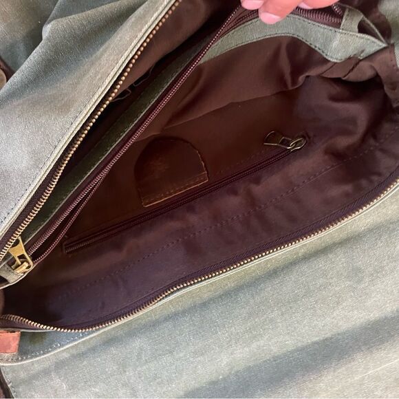 Leather & Canvas Rugged Briefcase - Picture 5 of 5